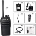 Miniatyrbild 4 av 4: Retevis RT21 Walkie Talkie Professional Uppladdningsbart 1100mAh batteri 16 kanaler CTCSS/DCS tvåvägsradio (svart, 2 par)