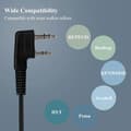 Miniatyrbild 4 av 6: Retevis EEK016 G Forme Talkie Walkie Hörlurar med Mic 2 Pin, Kompatibel med RT622 RT27 RT619 RT24 Baofeng UV-5R, Frittstående Radiolurar