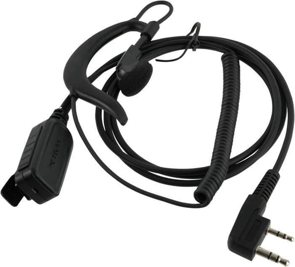 Retevis EEK016 G Forme Talkie Walkie Hörlurar med Mic 2 Pin, Kompatibel med RT622 RT27 RT619 RT24 Baofeng UV-5R, Frittstående Radiolurar