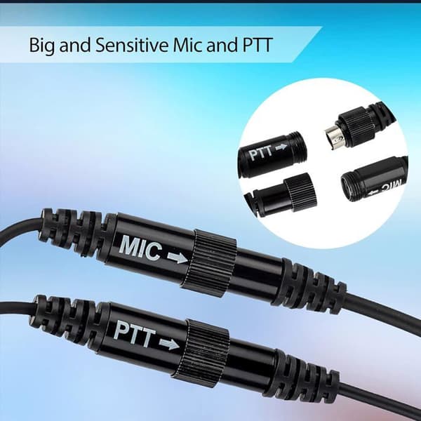 Retevis EHK010 Walkie Talkie Motorcykel Headset med 2 Pin Headset med Mic Radio kompatibel RT24 RT27 Baofeng UV 5R 888S eSynic Kenwood