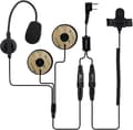 Miniatyrbild 1 av 6: Retevis EHK010 Walkie Talkie Motorcykel Headset med 2 Pin Headset med Mic Radio kompatibel RT24 RT27 Baofeng UV 5R 888S eSynic Kenwood