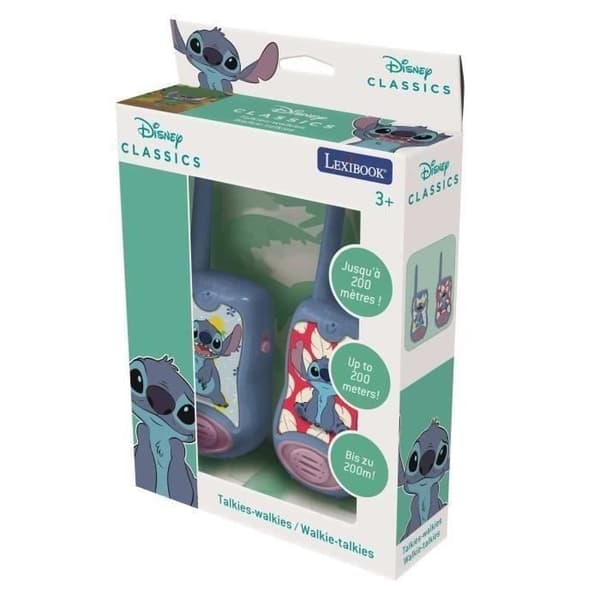 Disney Stitch Walkie-Talkies - LEXIBOOK - 200 m räckvidd - Blå