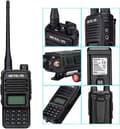 Miniatyrbild 3 av 6: Retevis RT85 Walkie Talkie, 200-kanalers VOX-nödlarm Walkie Talkie med lång räckvidd med mikrofoner, för säkerhet, fabrik (4st)