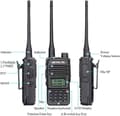 Miniatyrbild 5 av 6: Retevis RT85 Walkie Talkie, 200-kanalers VOX-nödlarm Walkie Talkie med lång räckvidd med mikrofoner, för säkerhet, fabrik (4st)