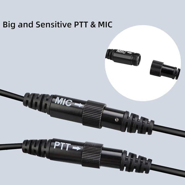 Retevis Walkie Talkie Motorcykel Headset Headset, Tvåvägs Radio Headset kompatibelt RT24 RT27, med finger PTT och mikrofoner (1 paket)