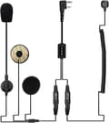 Miniatyrbild 1 av 6: Retevis Walkie Talkie Motorcykel Headset Headset, Tvåvägs Radio Headset kompatibelt RT24 RT27, med finger PTT och mikrofoner (1 paket)