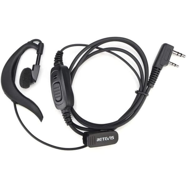 Retevis Walkie Talkie hörsnäcka, säkerhetsheadset, G-formad hörsnäcka, kompatibel med Retevis RT24 RT27 RT28 RT619 (10 st)