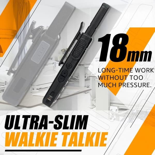 Retevis RB639P Walkie Talkie, USB-C uppladdningsbar Walkie Talkie med headset, VOX, PMR446, bärbar för skola, sjukhus (svart, 10 st)