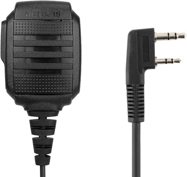 Retevis RS114 Walkie Talkie Mikrofonhögtalare IP54 Vattentät 2-stifts kompatibel RT24 RT27 Baofeng BF-888S UV-5R Kenwood (5 st)