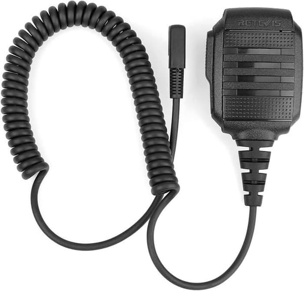Retevis RS114 Walkie Talkie Mikrofonhögtalare IP54 Vattentät 2-stifts kompatibel RT24 RT27 Baofeng BF-888S UV-5R Kenwood (5 st)