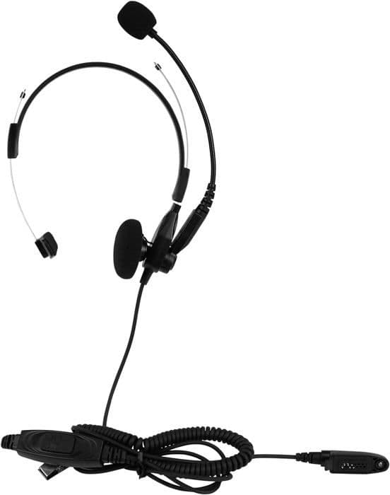 Retevis Overhead Walkie Talkie-hörlur med roterande bommikrofon kompatibel med Motorola GP328p Ailunce HD1 DMR-radio