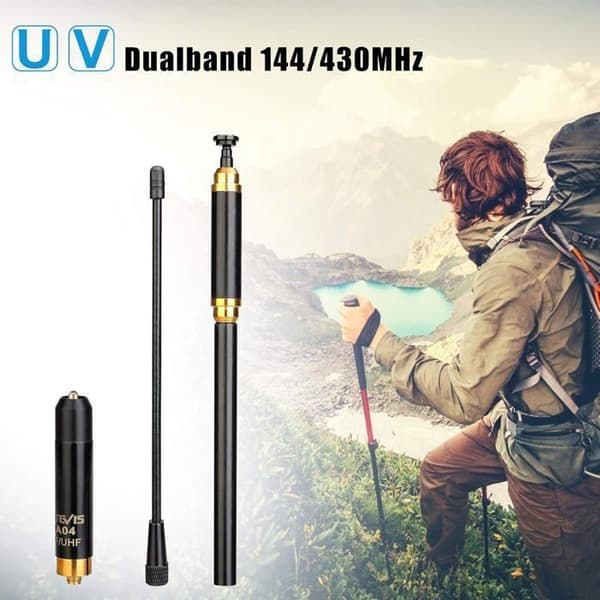 Retevis Talkie Walkie Antenn, SMA-Hona VHF/UHF Antenn Radio Bidirektionell Kompatibel med RT5R Baofeng UV-5R BF-F8HP 888S