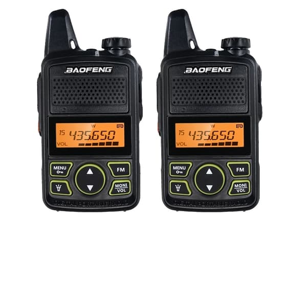 Mini Walkie Talkie, 3-5 km Rækkevidde, 1500mAh Batteri,PEEUROPA, 2PC Med Boks