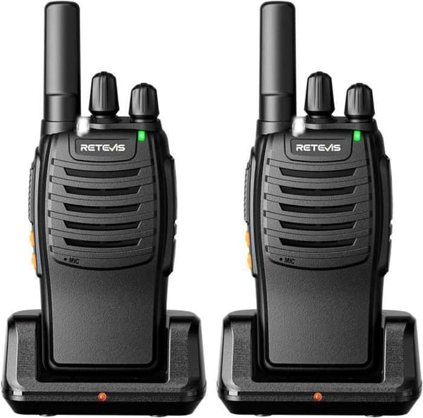 Retevis H777 Walkie Talkie Professionell, Laddningsbar Enkelparning, Nödlarm, Typ-C, VOX, Ficklampa, för Familj