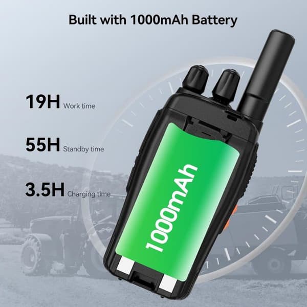 Retevis H777H Professional Walkie Talkie, Dold LED-skärm med lång räckvidd, Läsbarhet, Nödlarm, VOX, Type-C (5 delar)