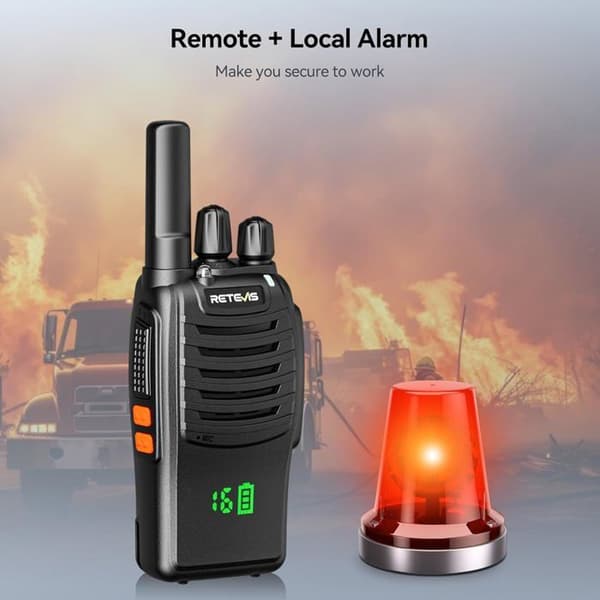Retevis H777H Professional Walkie Talkie, Dold LED-skärm med lång räckvidd, Läsbarhet, Nödlarm, VOX, Type-C (5 delar)