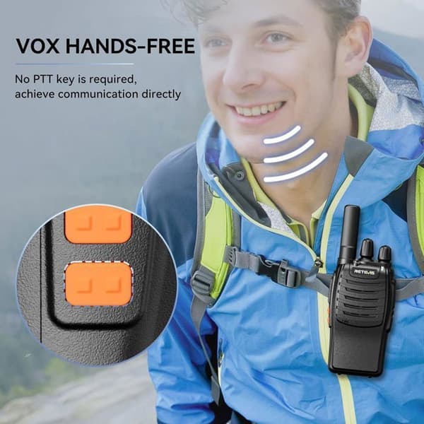 Retevis H777 Professionell Walkie-Talkie Enklare Parning, Nödlarm, VOX, Typ-C, Lång Räckvidd för Camping (4 Stycken)