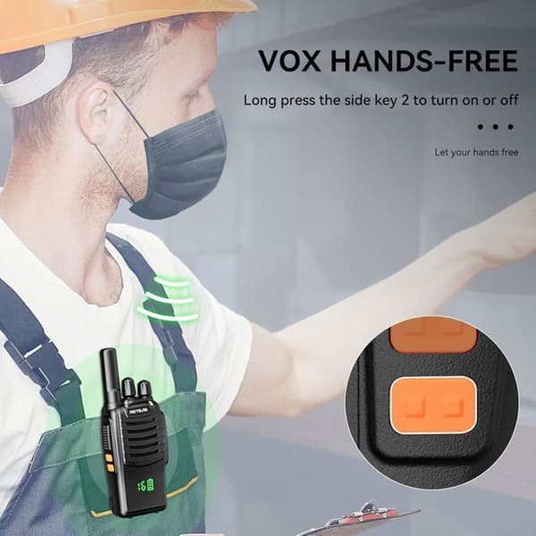 Retevis H777H Professionell Walkie Talkie, med Skärm, Typ C Laddning och USB Laddare, Lång Räckvidd PMR446, VOX, Larm (3 St)