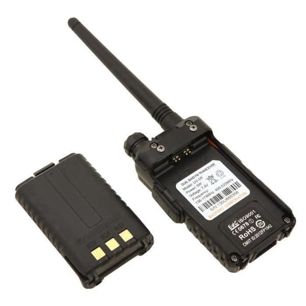 Baofeng Walkie Talkie UV-5R 65MHz~108MHz VHF/UHF LED Dual Band FM128 Tvåvägskanaler Bärbar radio