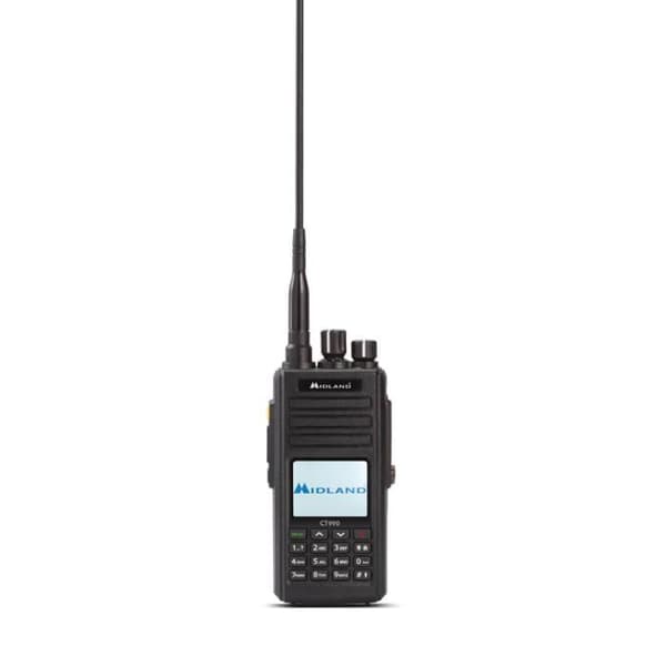 Midland CT990 Dual Band Portabel VHF/UHF PMR-radio, 144-146 och 430-440 MHz, kod C1339