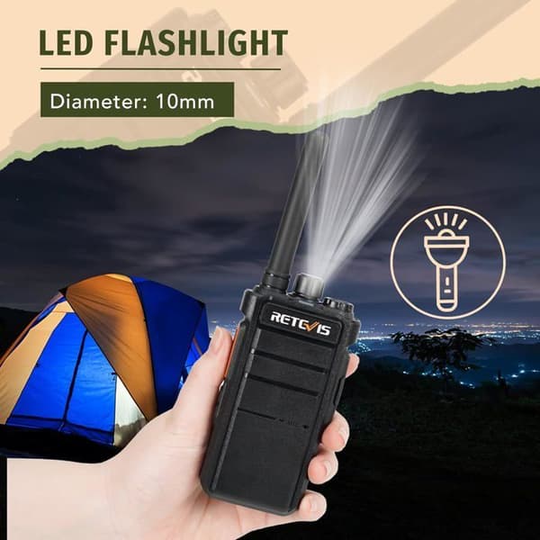 Retevis RB626 Walkie Talkie 16 kanaler, CTCSS/DCS, 2000mAh uppladdningsbar, USB-laddare, långdistans tvåvägsradio, camping