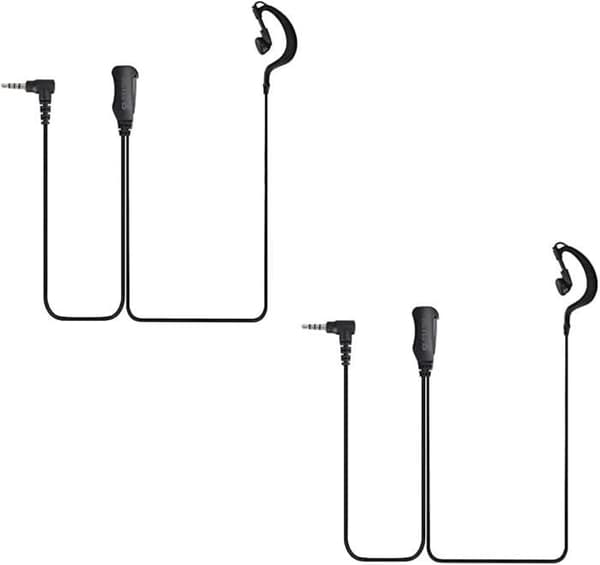 Retevis EEY002 Walkie Talkie hörsnäcka 1 stift 3,5 mm kompatibel endast RT622P RB619 tvåvägsradio (2 st)