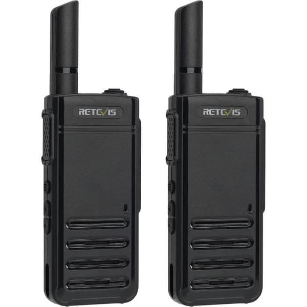 Retevis RB639 Talkie-Walkie Återuppladdningsbar, Ultra Fin PMR446, Nödställd Alarm, USB-C, VOX, Portabel Lång räckvidd för Familj, Camping