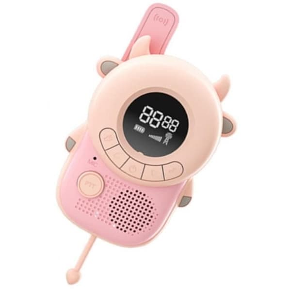 Walkie talkie för barn - TECHKIDS - Mouh-mouh-modell - Bakgrundsbelyst LCD-skärm - 8 kanaler - 10 toner