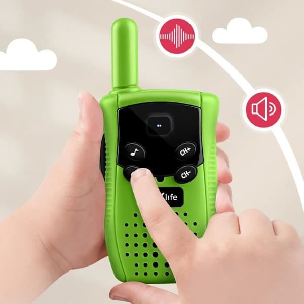 Junior Walkie Talkies 3 Kommunikationskanaler Räckvidd 300 meter Maxlife Green