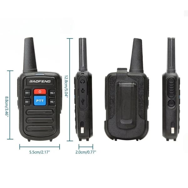2-Pack BaoFeng BF-C50 Lättvikts Tvåvägsradio / Walkie Talkie