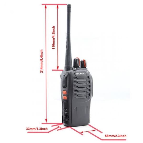 Baofeng BF-888s Walkie Talkie 2 ST UHF 400-470MHZ 2-vägsradio 16CH 5W ARVA-interphone med lång räckvidd