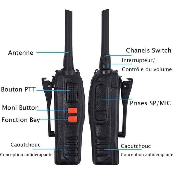 BaoFeng BF-888s Walkie Talkie - Lång räckvidd - USB Uppladdningsbar - Headset - LED ficklampa
