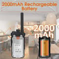 Miniatyrbild 4 av 6: Retevis RB626 Talkie Walkie Professionell, Lång Räckvidd 2000 mAh Uppladdningsbar Talkie Walkie, Nödlarm, 16 Kanaler, Skola (5 St)