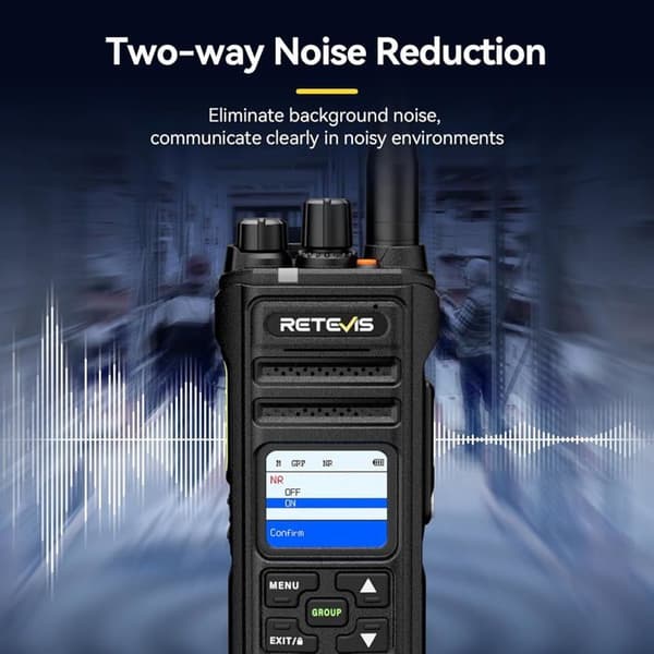 Retevis NR630S Talkie Walkie Långdistans, Tvåvägsradio, IP67, AI Bullerdämpning 2800 mAh, LCD, för Logistik