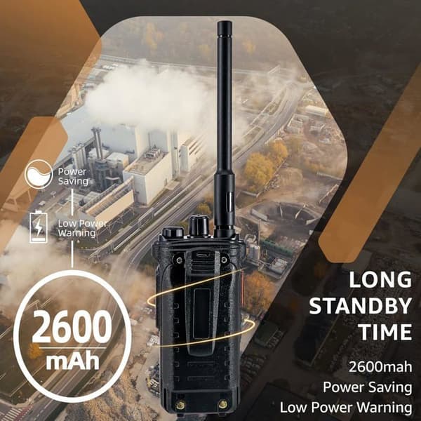 Retevis RT86 Professionell Walkie-Talkie, Lång Räckvidd bärbar med Öronpropp, Batteri 2600mAh, VOX, för Hotell, Lager (5 st)