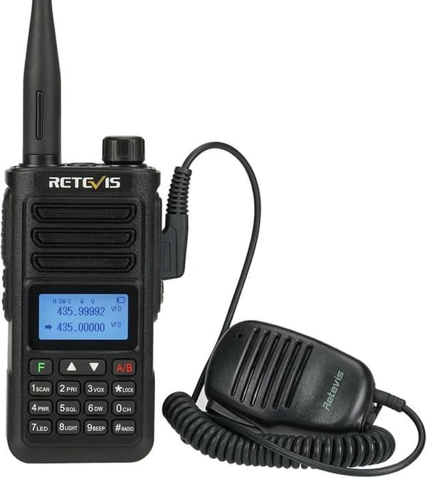 Retevis RA89 Radioamatör med Högtalar-Mikrofon, Lång Räckvidd, Vattentät IP68, 2500mAh, VFO, Uppladdningsbar Tvåvägsradio