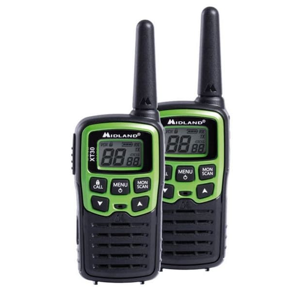 Midland XT30 bärbar walkie talkie - 2 band PMR 446 MHz 16 kanaler (2-pack)