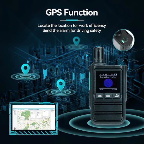Retevis L61 4G Talkie Walkie Smartphone, Bärbar Tvåvägsradio POC Lång Räckvidd med GPS, 2500mAh, USB C, för Logistik