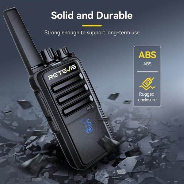 Retevis RT668H Talkie Walkie Professionell, med Dold Skärm, Typ-C 1200 mAh, VOX, Hörlurar, Talkie Walkie Lång Räckvidd (6 St)