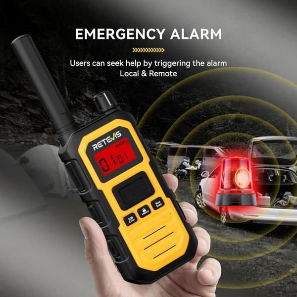 Retevis RB648P Walkie Talkie Lång Räckvidd, Vattentät Tvåvägsradio IP67, 2000mAh, Nödalarm, för Camping, Vandring