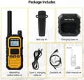 Miniatyrbild 6 av 6: Retevis RB648P Walkie Talkie Robust, Walkie-Talkie Lång Räckvidd med Hörlurar, Vattentät IP67, 2000 mAh, för Industri (4 Stycken)