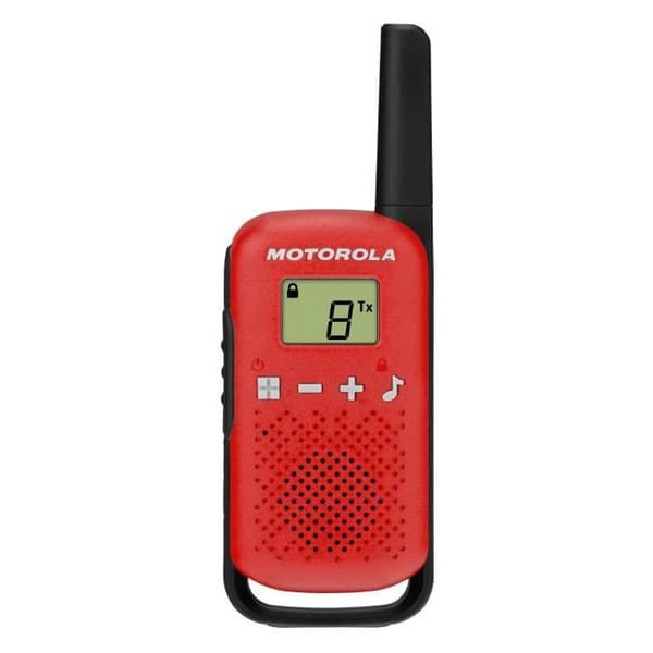 Motorola Red T42 Walkie Talkies - Räckvidd 4 km - 16 kanaler - LCD-skärm
