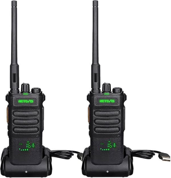 Retevis RT86 Talkie Walkie Långdistans, 2600mAh, Nödalarm, Hög effekt Professionell för Säkerhet, Industriell
