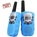 Miniatyrbild 1 av 4: 2-pack uppladdningsbar, uppladdningsbar walkie talkie för barn 3 km långdistansinterphone Julklapp för barn (blå)