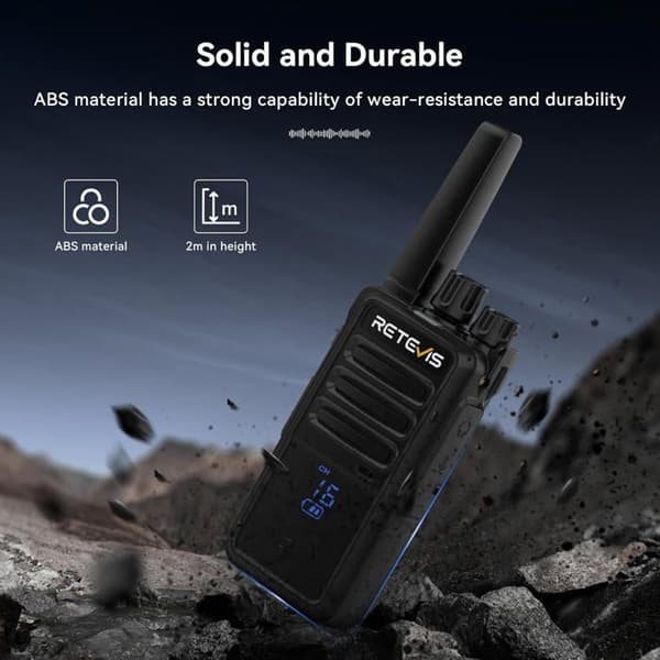 Retevis RT668H Talkie Walkie med Dold Skärm, Typ C 1200mAh VOX, Squelch, Uppladdningsbar för Familjeutflykter.