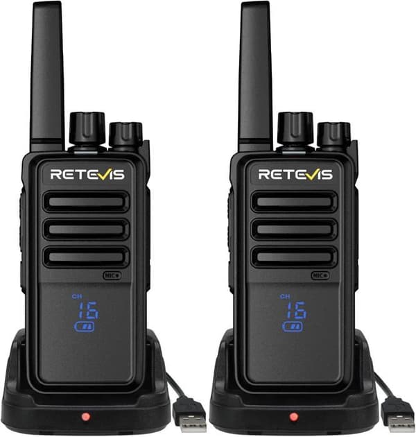 Retevis RT668H Talkie Walkie med Dold Skärm, Typ C 1200mAh VOX, Squelch, Uppladdningsbar för Familjeutflykter.