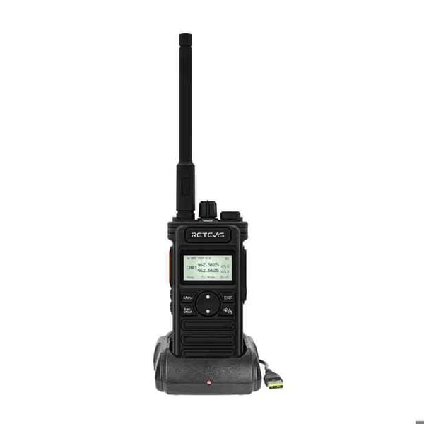 Retevis RT86S Talkie Walkie Långdistans, LCD-skärm, LED-ficklampa, Typ C 2600 mAh uppladdningsbar för vuxna, Logistik