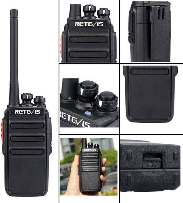 Retevis RT24 Talkie Walkie Lång räckvidd, PMR446 utan licens 16 kanaler, Uppladdningsbar tvåvägsradio och hörsnäcka (40 st)