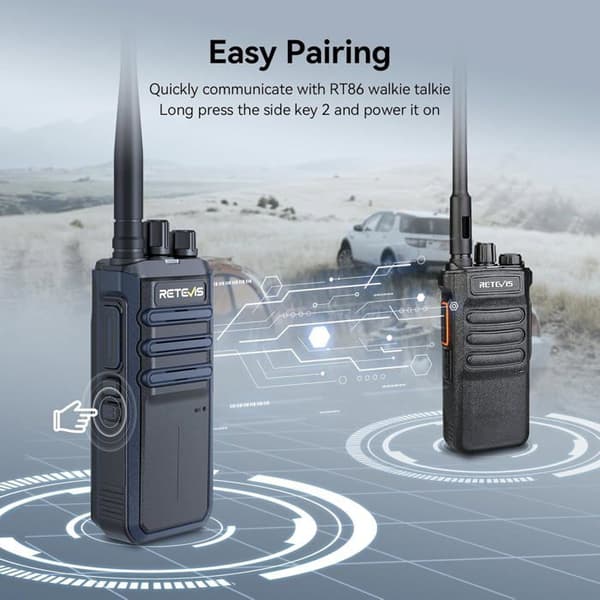 Retevis RT86A 2500 mAh Walkie Talkie, Robust GMRS Gruppkommunikationsradio