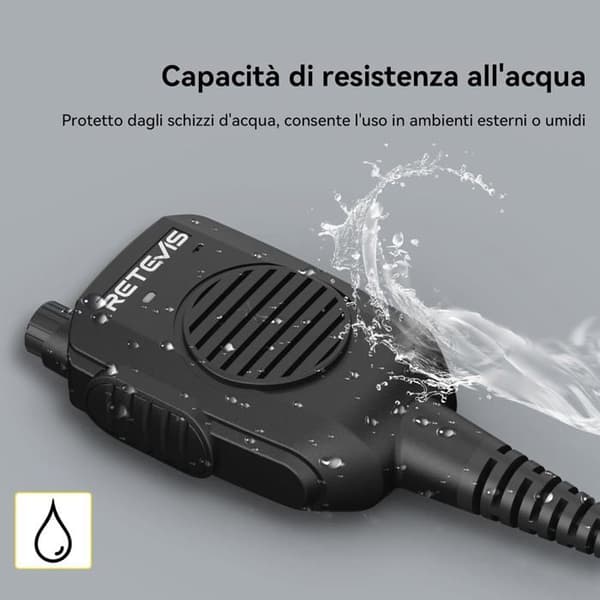 Retevis HK011 Talkie Walkie Högtalare, AI-brusreducerande Mikrofon, För Baofeng BF-888S UV-5R BF-88E RT24 RT27 RT622 JUCJET